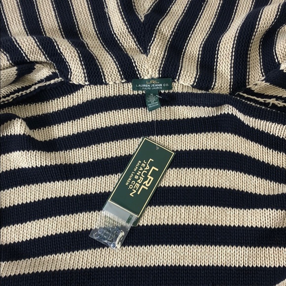 LaurenTalph Lauren Jacket Indigo Stripe Cardigan - Picture 7 of 8